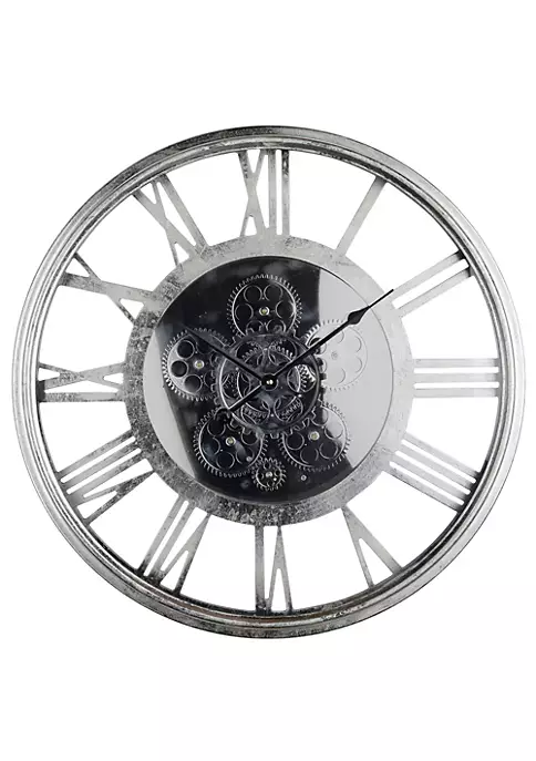 Wholesale ❤️ A & B Home 21.25" Silver and Black Transitional Modern Wall Clock ✔️ 3 Wholesale ❤️ A & B Home 21.25" Silver and Black Transitional Modern Wall Clock ✔️