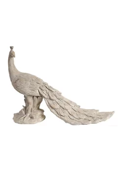 Flash Sale ✔️ A & B Home 30" Cream White Morara Peacock Sculptural Accent 😉 -A & B Home Online Shop Belk 756