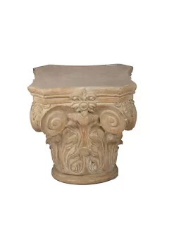 Cheapest ⌛ A & B Home 18.5 Brown and Beige Large Roman Column Cap Pedestal 🥰 -A & B Home Online Shop Belk 765