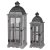 Promo 👍 A & B Home Set of 2 Gray and Silver Classic Scape Lanterns 28" ⭐ -A & B Home Online Shop Belk 774