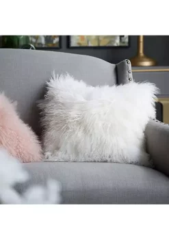 Cheap 👍 A & B Home 20" White Contemporary Lamb Fur Square Throw Pillow 😍 -A & B Home Online Shop Belk 788