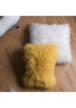 Cheap 👍 A & B Home 20" White Contemporary Lamb Fur Square Throw Pillow 😍 -A & B Home Online Shop Belk 789