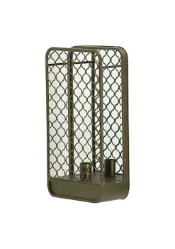 Outlet 🌟 A & B Home 22.5" Gray Mirror Backed Mesh Caged Wall Lamp ⌛ -A & B Home Online Shop Belk 798