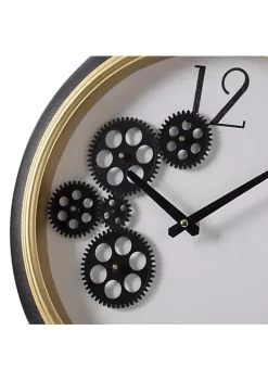 Brand new 💯 A & B Home 15.5" White and Black Contemporary Round Gear Wall Clock ✨ -A & B Home Online Shop Belk 810