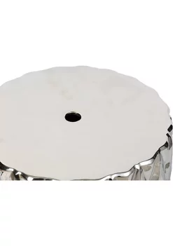 Best deal 🧨 A & B Home 18" Silver Contemporary Style Chevron Design Cylindrical Stool 🤩 -A & B Home Online Shop Belk 824