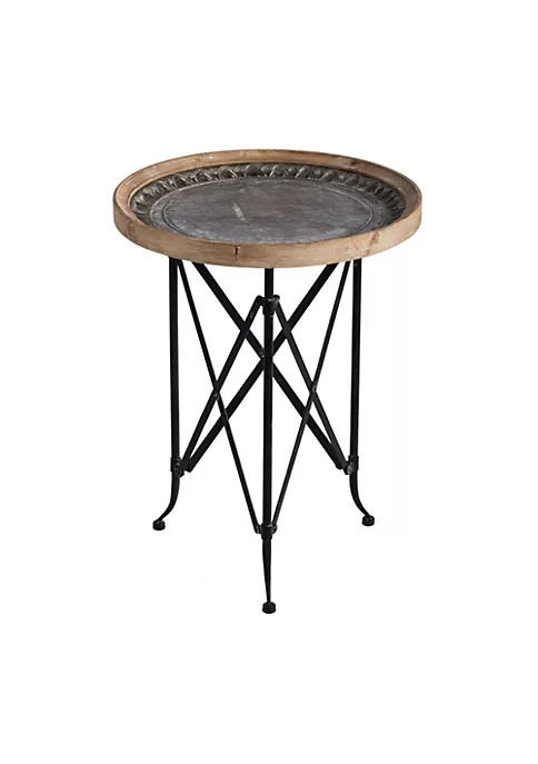 Cheapest 👏 A & B Home 24.25" Black and Brown Classic Vintage Round Side Table ✔️ 5 Cheapest 👏 A & B Home 24.25" Black and Brown Classic Vintage Round Side Table ✔️ - Image 3