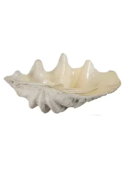 Cheap 🔔 A & B Home 25.25" Natural Brown and Ivory Large Clam Shell 🛒