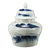 Brand new 👍 A & B Home 17" White and Blue Vintage Style Windswept Ginger Jar 🎁 -A & B Home Online Shop Belk 836
