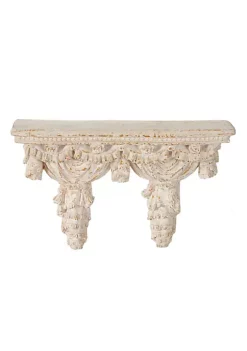 Best Sale โค๏ธ A & B Home 20.25" Cream White Antique Style Decorative Wall Shelf ๐