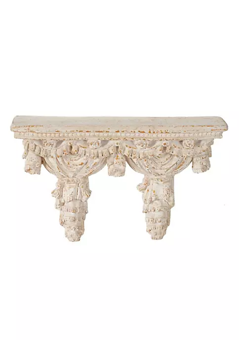 Best Sale ❤️ A & B Home 20.25" Cream White Antique Style Decorative Wall Shelf 👍 3 Best Sale ❤️ A & B Home 20.25" Cream White Antique Style Decorative Wall Shelf 👍