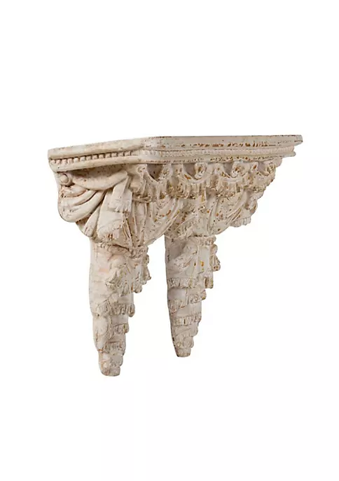 Best Sale ❤️ A & B Home 20.25" Cream White Antique Style Decorative Wall Shelf 👍 4 Best Sale ❤️ A & B Home 20.25" Cream White Antique Style Decorative Wall Shelf 👍 - Image 2