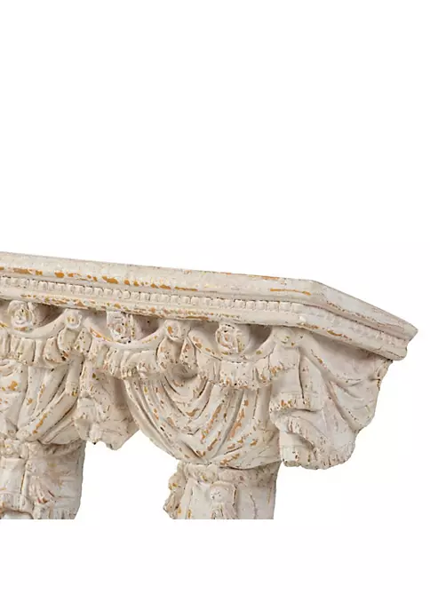 Best Sale ❤️ A & B Home 20.25" Cream White Antique Style Decorative Wall Shelf 👍 6 Best Sale ❤️ A & B Home 20.25" Cream White Antique Style Decorative Wall Shelf 👍 - Image 4