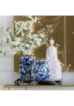 Coupon ✨ A & B Home 18.5" White Contemporary Meditating Sitting Lady Tabletop Figurine ⭐ -A & B Home Online Shop Belk 846