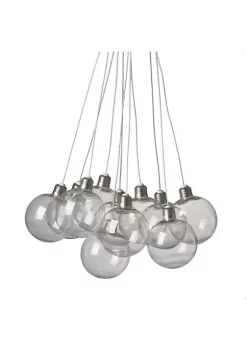 Hot Sale 🔥 A & B Home 40.75" Clear and Brown Contemporary Drop Globes Chandelier 🔔