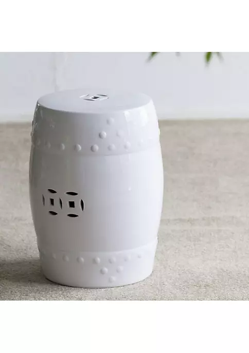 Wholesale ๐ A & B Home 18" White Contemporary Style Zella Garden Stool ๐ 6 Wholesale ๐ A & B Home 18" White Contemporary Style Zella Garden Stool ๐ - Image 4