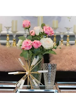 Best reviews of 😉 A & B Home 14.5" Gold and Milky White Short Florrie Accent with Base 🥰 -A & B Home Online Shop Belk 887