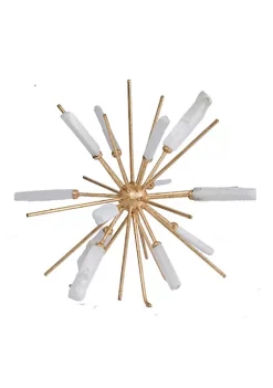 Best reviews of 😉 A & B Home 14.5" Gold and Milky White Short Florrie Accent with Base 🥰 -A & B Home Online Shop Belk 888