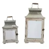 Outlet 😀 A & B Home Set of 2 Silver and White Vintage Style Evelyn Lanterns with Handle 19.5" ⌛ -A & B Home Online Shop Belk 941