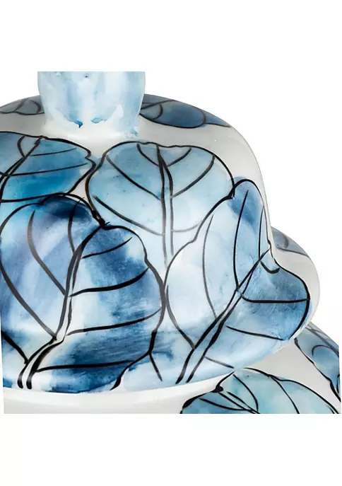 Best Sale ๐ A & B Home 17.5" Blue and White Contemporary Style Jar with Lid ๐ 4 Best Sale ๐ A & B Home 17.5" Blue and White Contemporary Style Jar with Lid ๐ - Image 2