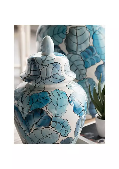 Best Sale ๐ A & B Home 17.5" Blue and White Contemporary Style Jar with Lid ๐ 6 Best Sale ๐ A & B Home 17.5" Blue and White Contemporary Style Jar with Lid ๐ - Image 4