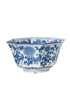 Top 10 👏 A & B Home Blue and White Floral Printed Porcelain Decorative Bowl 😀