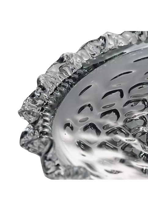 Outlet 🤩 A & B Home 18" Smoke Gray Modern Chic Style Decorative Round Glass Plate ❤️ 4 Outlet 🤩 A & B Home 18" Smoke Gray Modern Chic Style Decorative Round Glass Plate ❤️ - Image 2